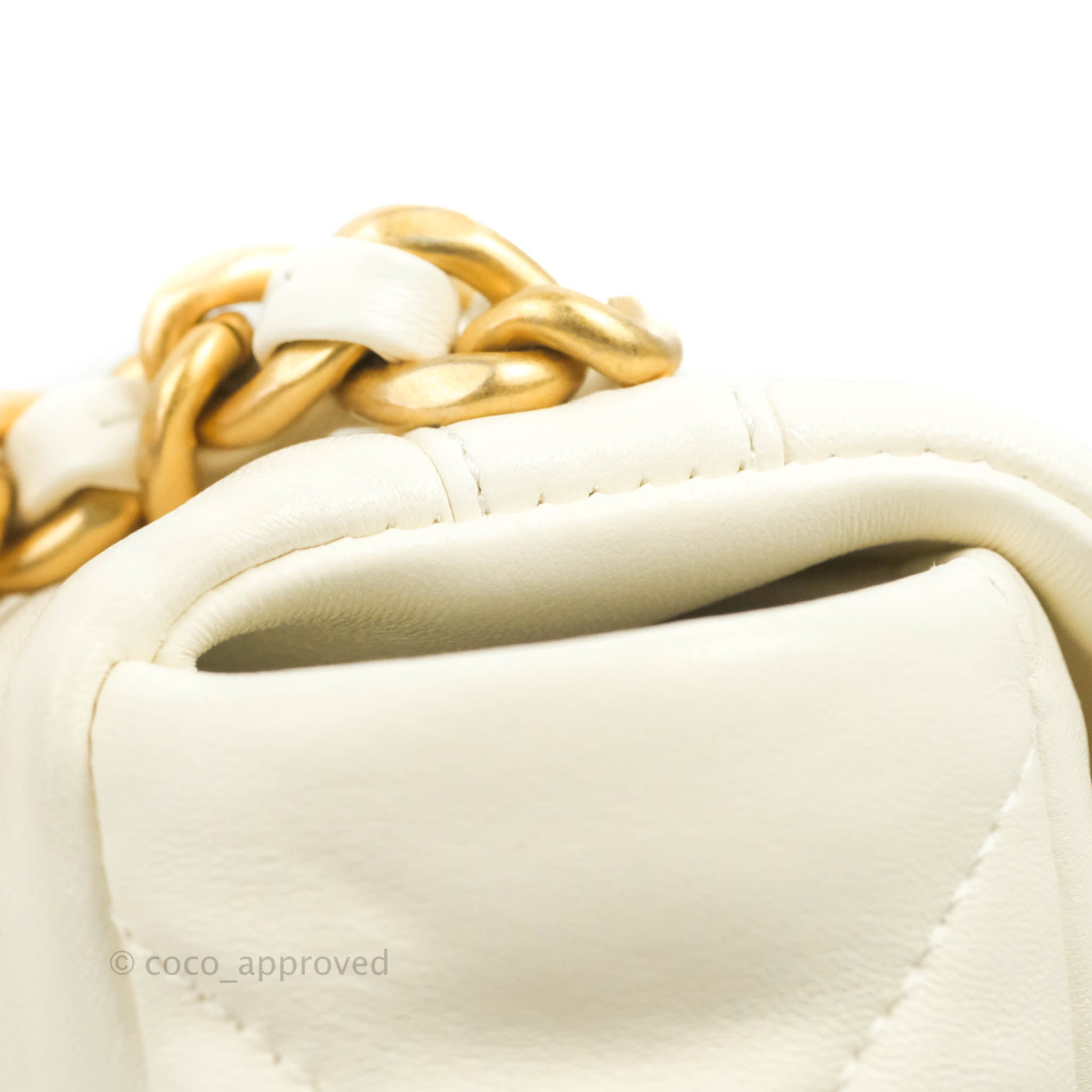 Chanel 19 Small White Mixed Hardware Handbag - Luxury Designer Shoulder Bag for Women | Perfect for Everyday Use, Parties & Special Occasions