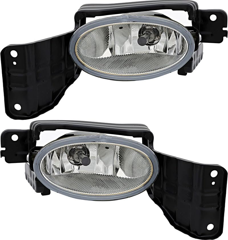 Honda Accord Crosstour Fog Lights Lamps Set - Compatible with 2011-2012 Models - Driver & Passenger Side Replacement - Enhance Night Driving Safety & Style