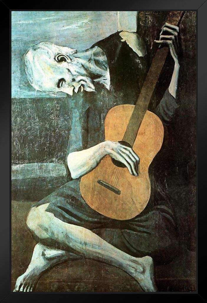 Pablo Picasso Blue Nude 1902 Fine Art Print - Cubism Wall Art Canvas Painting with Wood Frame (9x13) - Perfect for Living Room Decor, Office Display & Art Collector Gifts