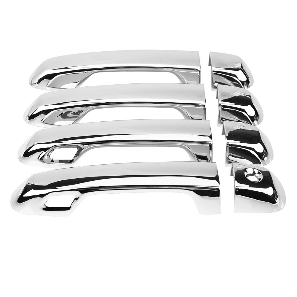 KIMISS 8-Piece Chrome Plated Car Door Handle Covers for Toyota Land Cruiser Prado 2010-2018 - Premium Exterior Accessories for Enhanced Style & Protection (Perfect for Off-Road Adventures & Daily Commutes)