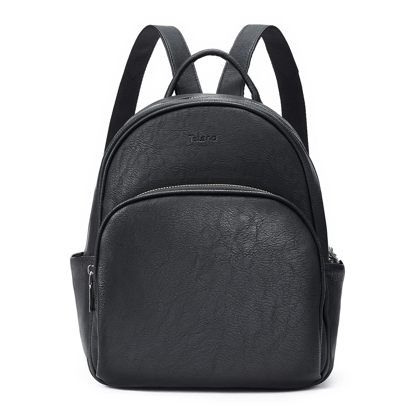Telena Small Leather Backpack Purse for Women & Girls - Cute Mini Travel Shoulder Bag for School, Work, Gym & Everyday Use