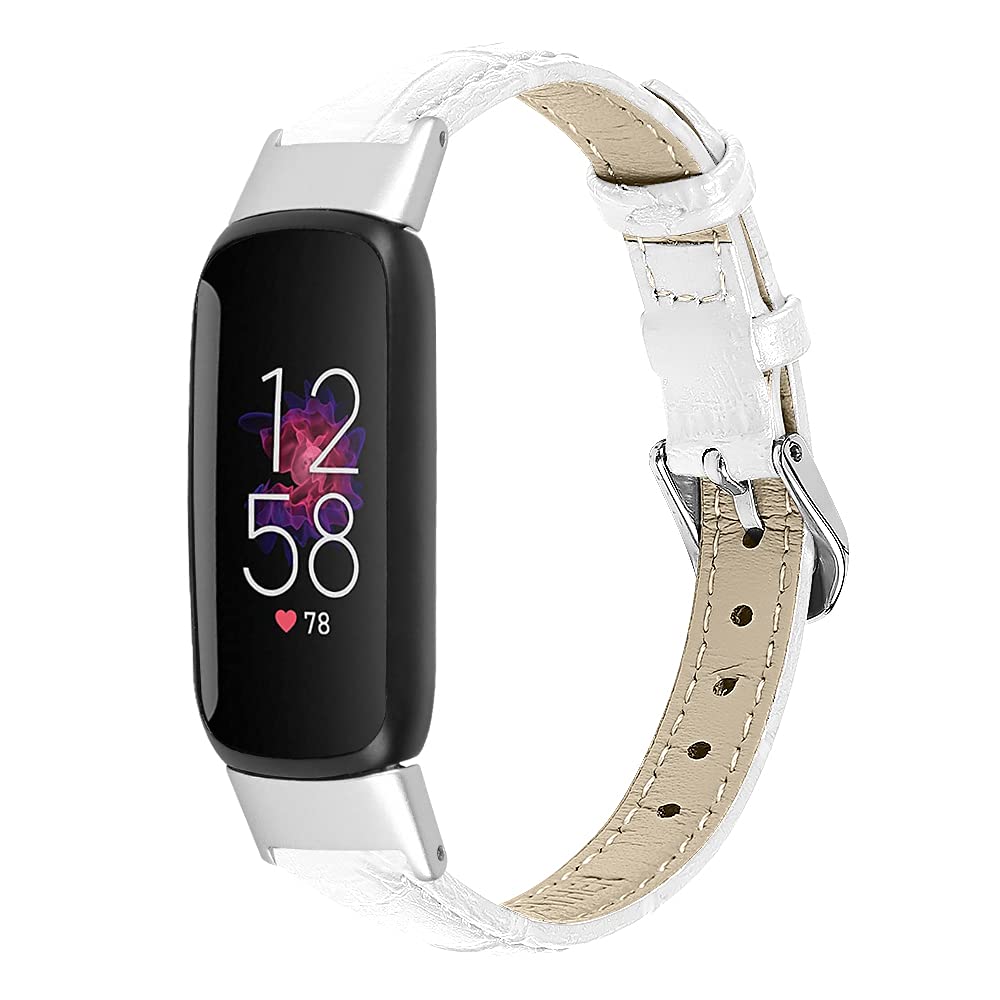 Premium Genuine Leather Replacement Band for Fitbit Luxe - Adjustable Strap Compatible with Fitbit Luxe Fitness Tracker | Perfect for Workouts, Office Wear & Everyday Use