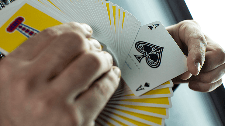 Premium Jerry's Nuggets Playing Cards - Modern Yellow Deck for Poker, Magic Tricks & Cardistry | Collectible & Durable for Game Nights & Performances