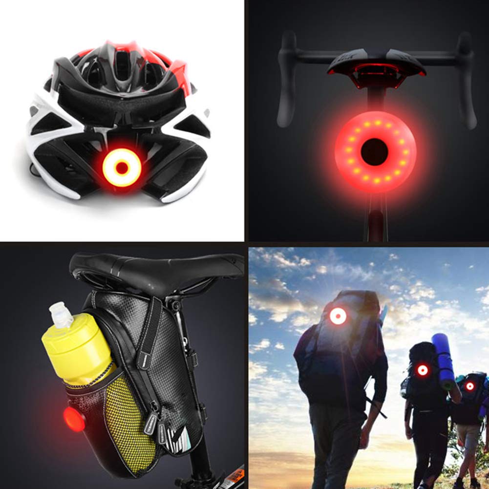 WASAGA USB Rechargeable Bike Tail Light - High Intensity Red LED Bicycle Rear Light, Waterproof Cycling Safety Light with Strobe Mode for Night Riding, Commuting & Outdoor Sports