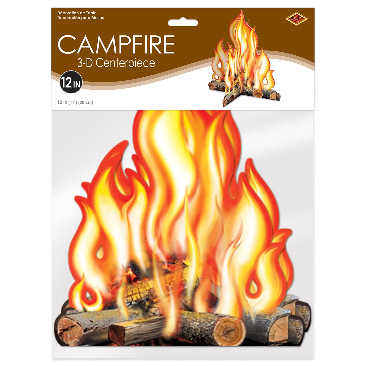 12 Pack Beistle 3D Campfire Party Centerpieces - Perfect for Halloween, Camping Themed Parties, and Outdoor Decorations