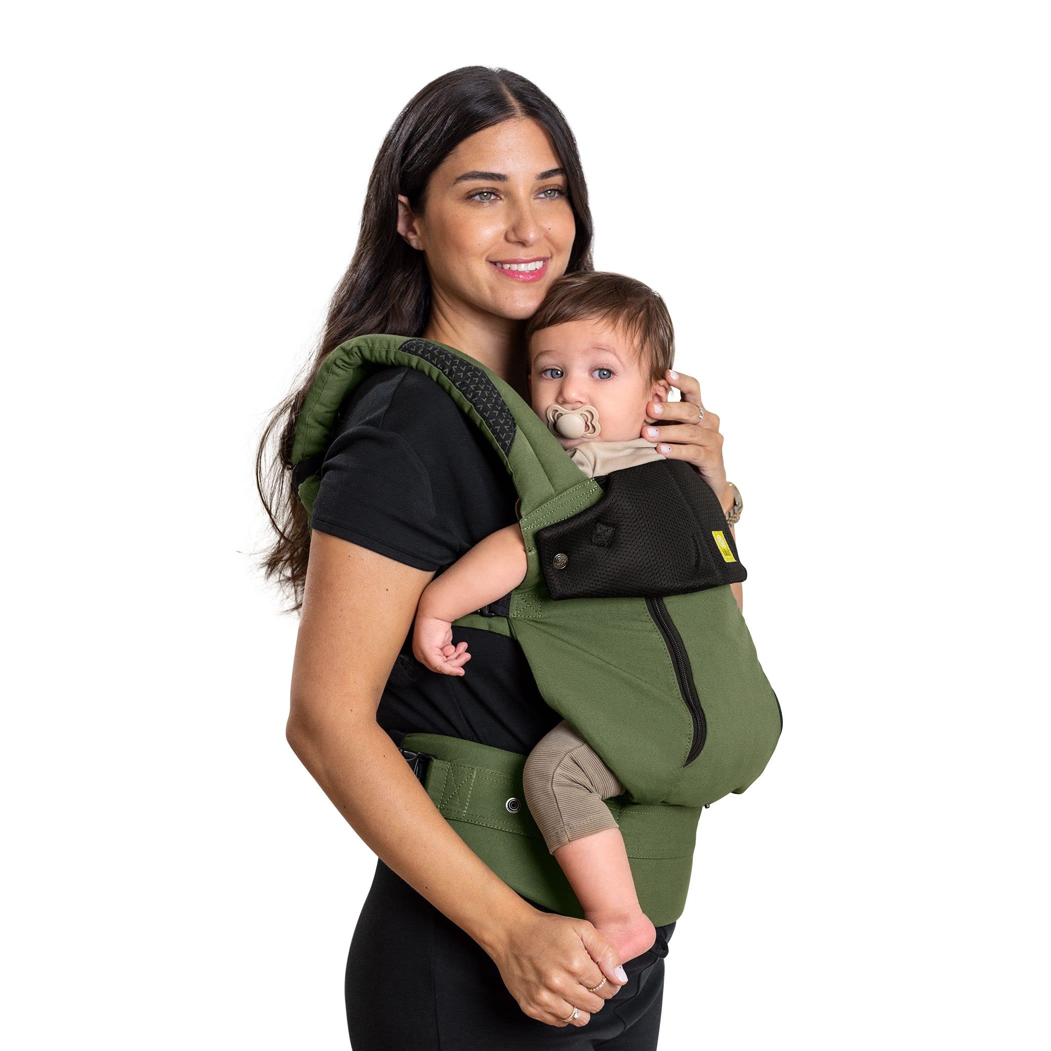 LÍLLÉbaby Complete All Seasons Ergonomic 6-in-1 Baby Carrier for Newborn to Toddler (7-45 lbs) - 360° Adjustable, Multi-Position, Inward & Outward Facing with Lumbar Support - Perfect for Hands-Free Parenting, Shopping & Outdoor Adventures (Succulent Green)