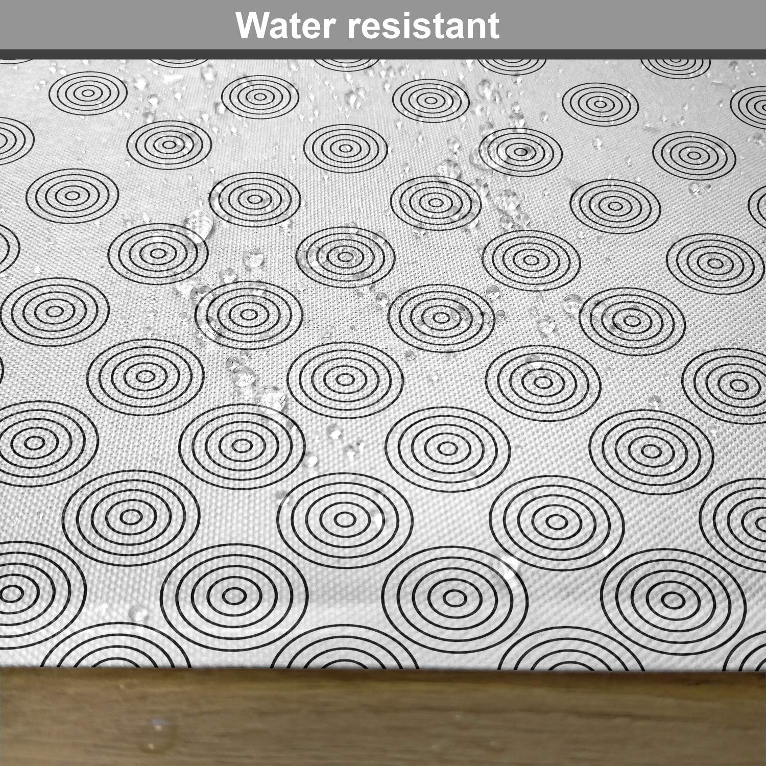Ambesonne 4-Pack Geometric Circle Placemats Set - Spiraling Rotary Design with Polka Dots & Concentric Grid Lines - Washable Fabric Table Mats for Dining Room & Kitchen Decor (Grey & White) - Perfect for Dinner Parties, Holiday Gatherings & Everyday Meals