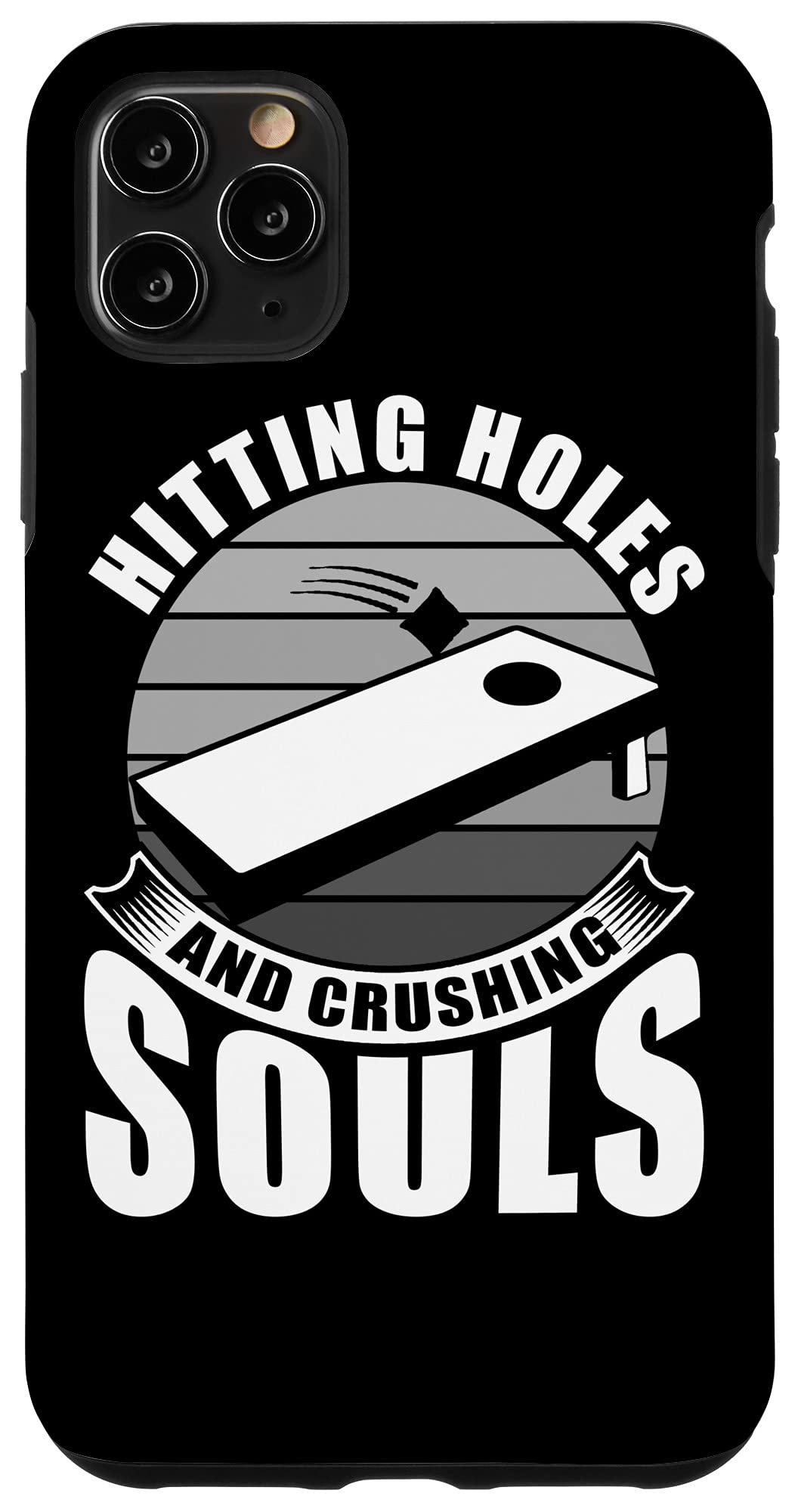 iPhone 11 Pro Max Funny Cornhole Design Phone Case - Durable Protective Cover for Men & Women - Perfect for Outdoor Games, Tailgating & Sports Events
