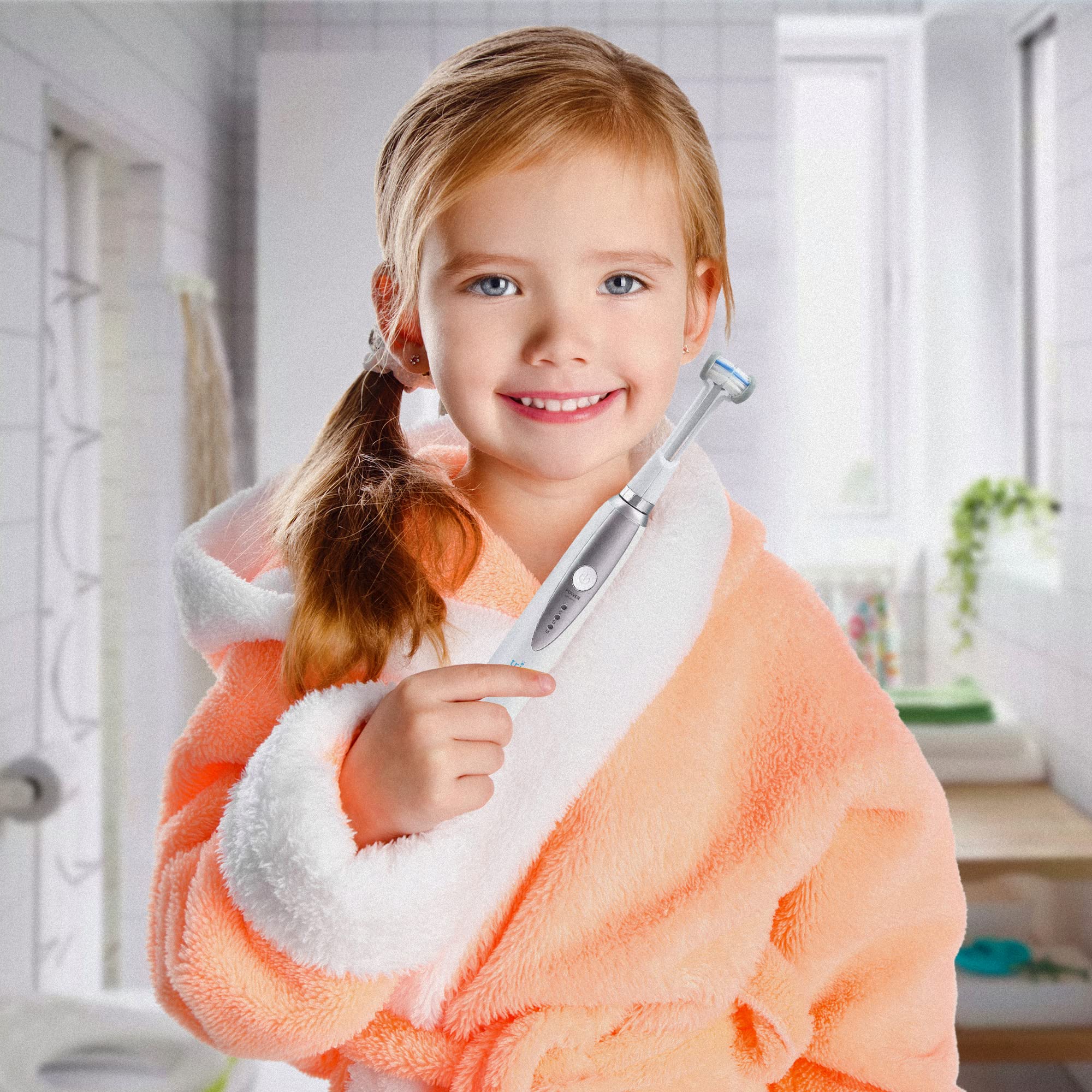 Triple Bristle Kids Sonic Toothbrush - 2 Pack | 3-Sided Electric Toothbrush for Deep Cleaning Teeth & Gums | Dentist Approved | Rechargeable with Fun Sticker Rewards | Perfect for Travel & Daily Oral Care for Children