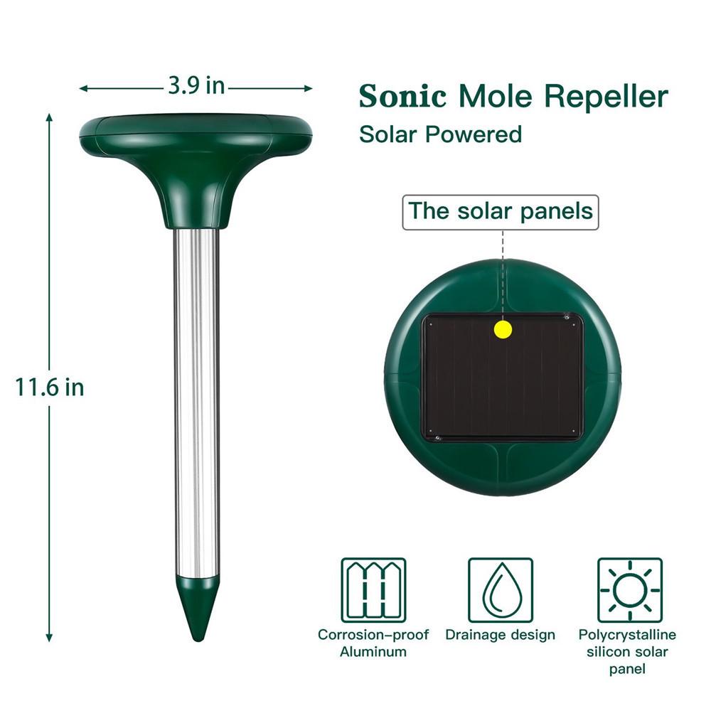 RR200 Solar-Powered Rodent Repeller - Ultrasonic Pest Control for Gardens, Yards & Outdoor Areas - Eco-Friendly & Weatherproof