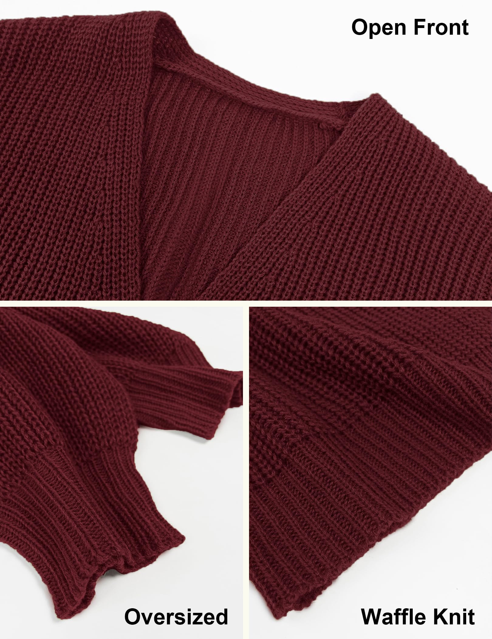 Women's Lightweight Oversized Long Cardigan Sweater - 2025 Spring Fashion Waffle Knit V-Neck Open Front Thin Cardigan for Casual Wear, Office, and Date Nights