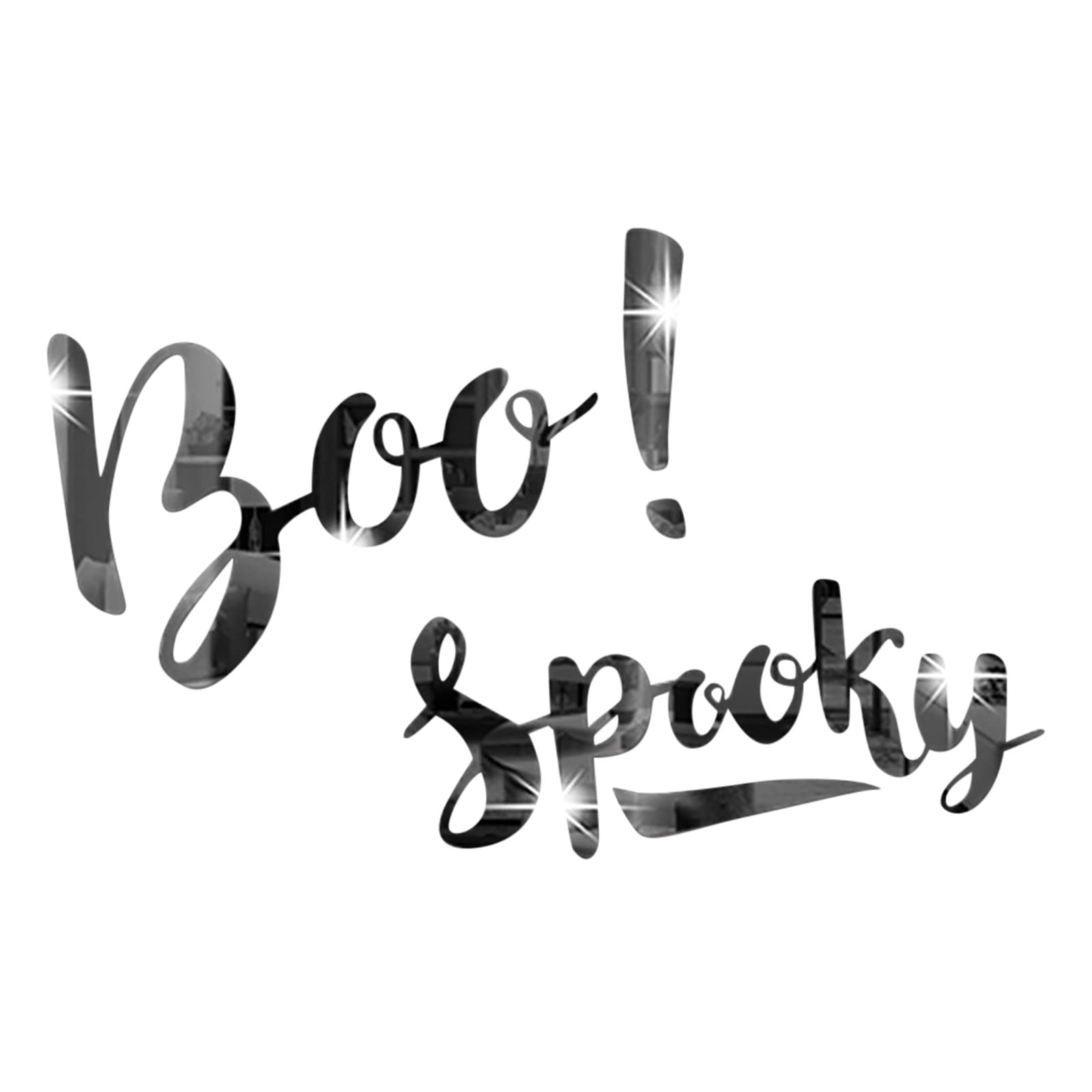 Halloween Acrylic Mirror Stickers - Self-Adhesive Wall Decor Letters in Pink & Purple for Room, Party & Home Decoration (Size B, One Size) - Perfect for Halloween Parties, Bedroom Decor & DIY Home Projects