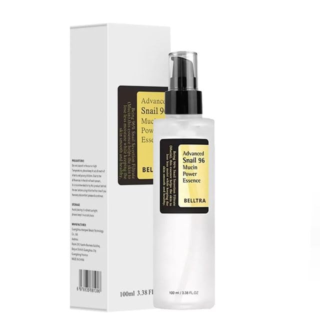Advanced Snail 96% Mucin Power Essence - 3.38 fl oz / 100ml Anti-Aging Face Serum for Wrinkles & Fine Lines, Skin Firming & Tightening, Brightening Glow - Perfect for Night Routine & Daily Skincare Regimen
