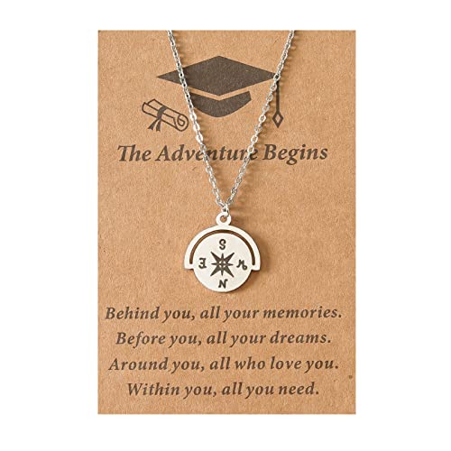 Personalized Diamond Name Necklace - Custom Graduation Gift for Women, Girls, Her & Him - High School & College 2022 Graduate Jewelry - Silver Inspirational Necklace for Special Occasions | Perfect for Prom, Graduation Ceremony & Birthday Gifts
