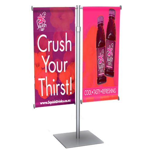 Adjustable Countertop Banner Stand - Dual 18