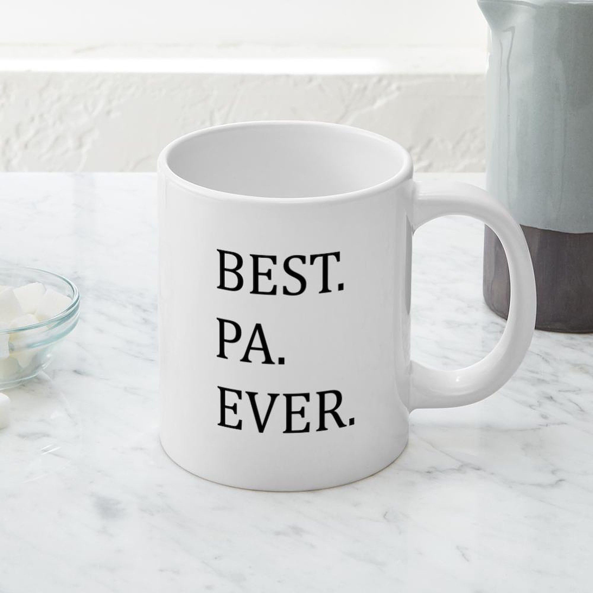 Best Dad Ever 20 oz Ceramic Coffee Mega Mug - Large Insulated Coffee Cup for Father's Day Gift, Office & Home Use