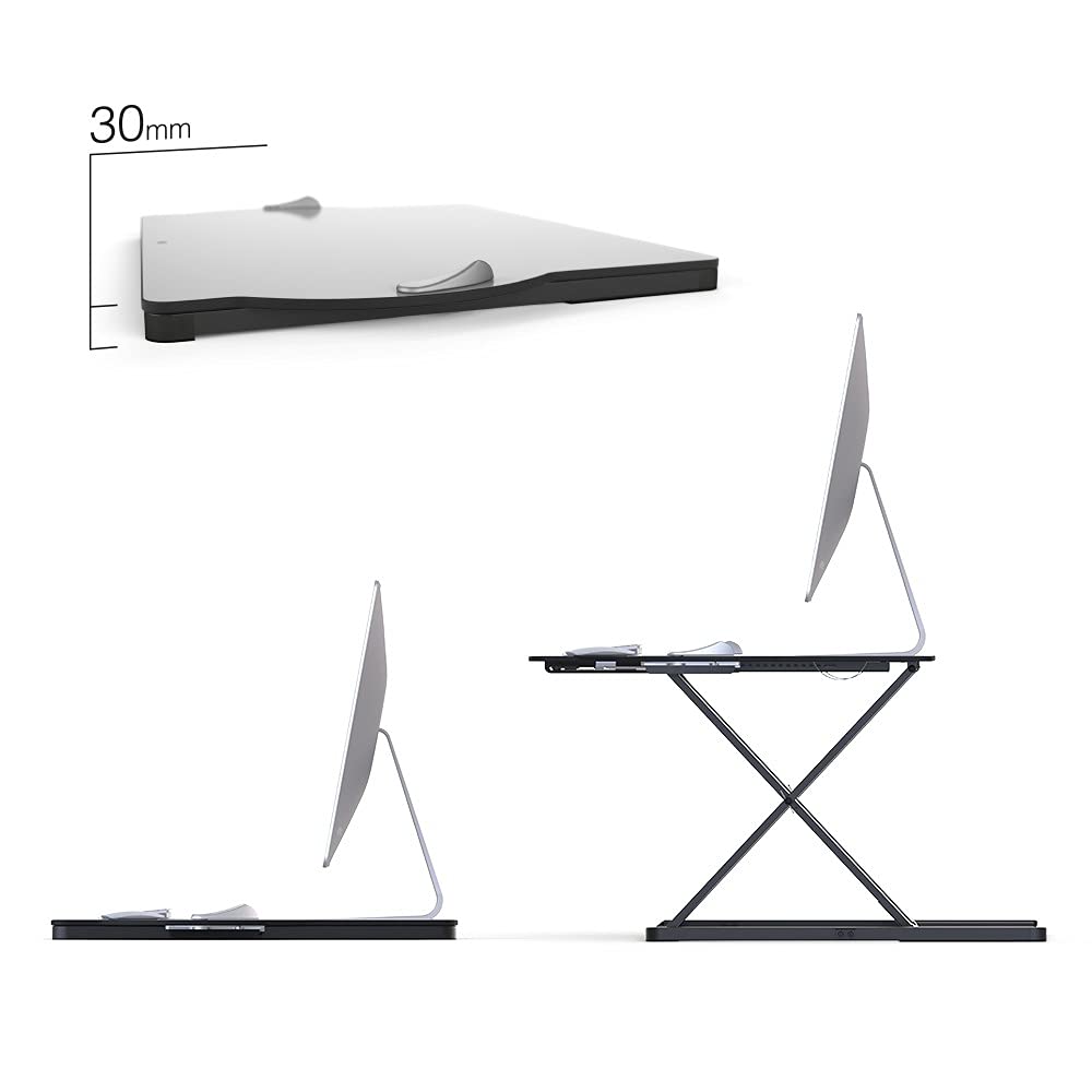 Lightweight Scandinavian Standing Desk Converter - Adjustable Height for Work & Study