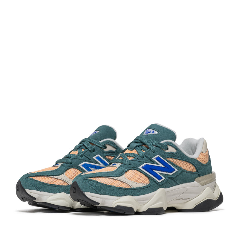 New Balance 9060 Sneakers for Men - Spruce Green & Peach Blossom Colorway - Lightweight Running Shoes for Jogging, Gym Workouts & Casual Wear