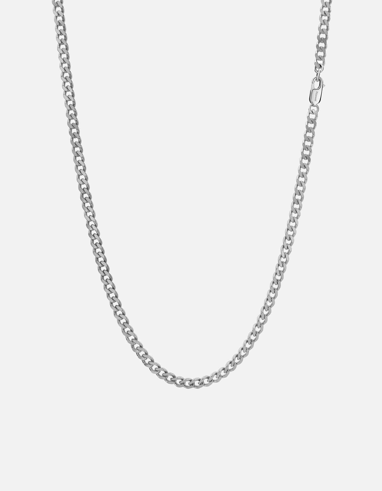 4mm Cuban Link Chain Necklace for Men & Women - 925 Sterling Silver Unisex Jewelry - Perfect for Everyday Wear, Gifts & Special Occasions