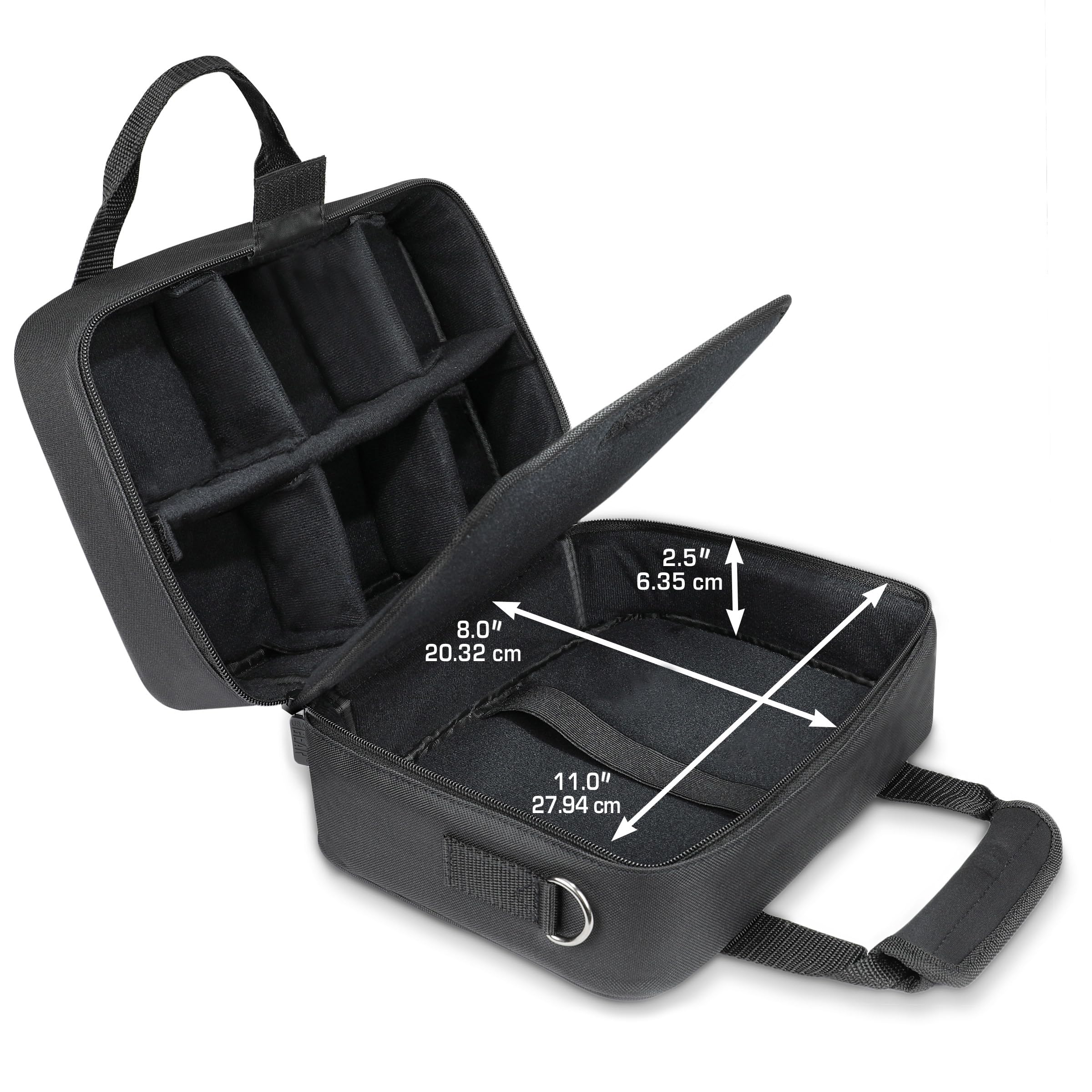 USA Gear Professional DJ Mixer Case - Durable Mixer Bag with Custom Storage for Cables, Mics & Adapters | Perfect for DJ Gigs, Studio Sessions & Live Performances