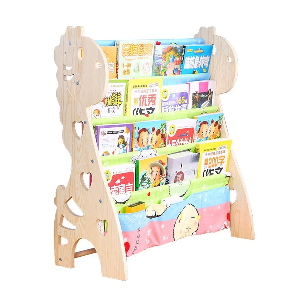Xiaomei Kids Bookshelf - Solid Wood Floor Bookcase for Children, Cartoon Home Storage & Picture Book Organizer (65CM, Multiple Colors) - Perfect for Nursery, Playroom & Classroom Organization