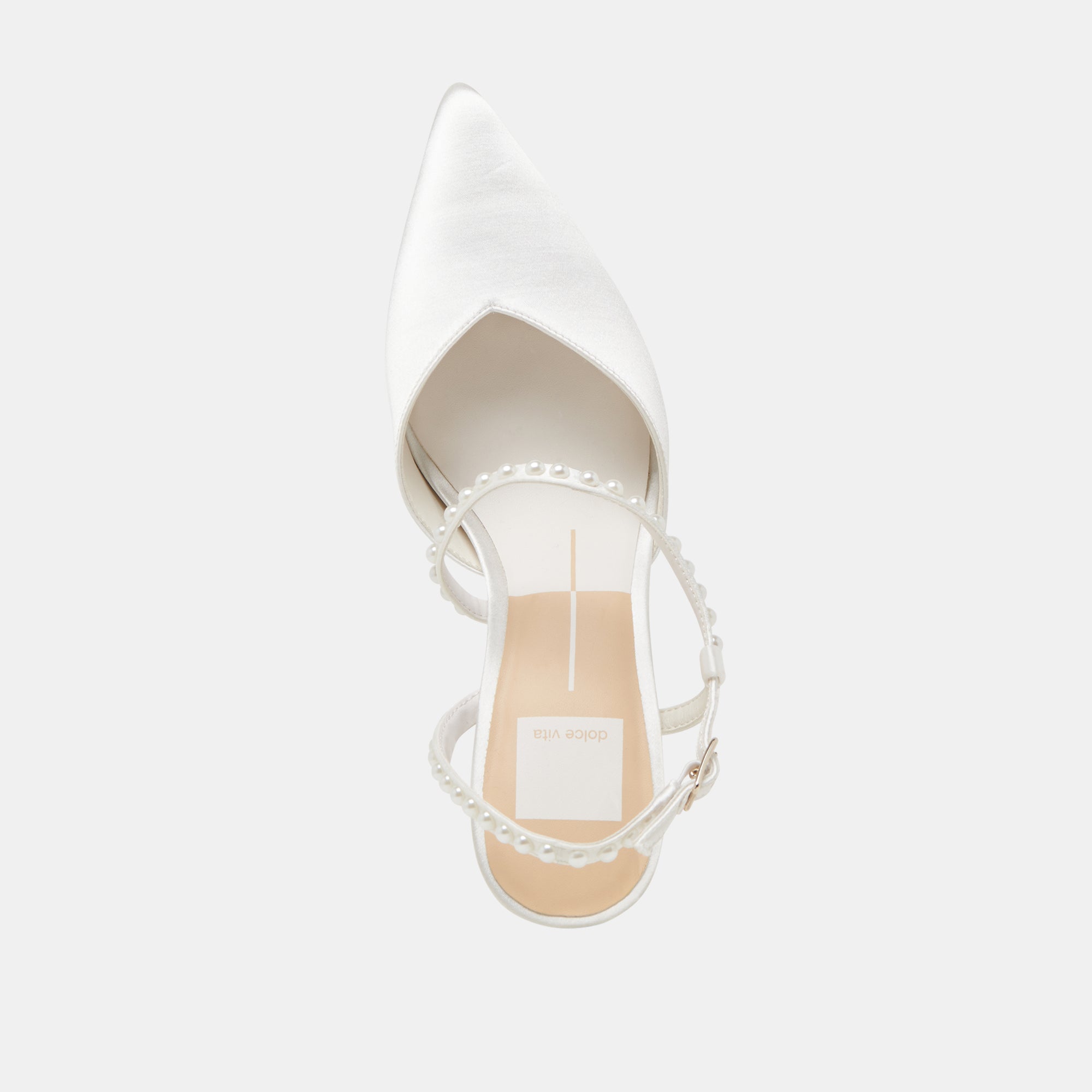 KAMRA Pearl Heels - Elegant True White Satin High Heels for Women | Perfect for Weddings, Prom & Evening Parties