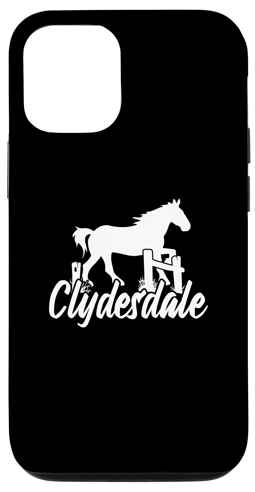 iPhone 12/12 Pro Case with Clydesdale Horse Design - Durable Protective Phone Cover for Equestrian Lovers | Perfect for Horseback Riding, Ranch Visits & Country Living
