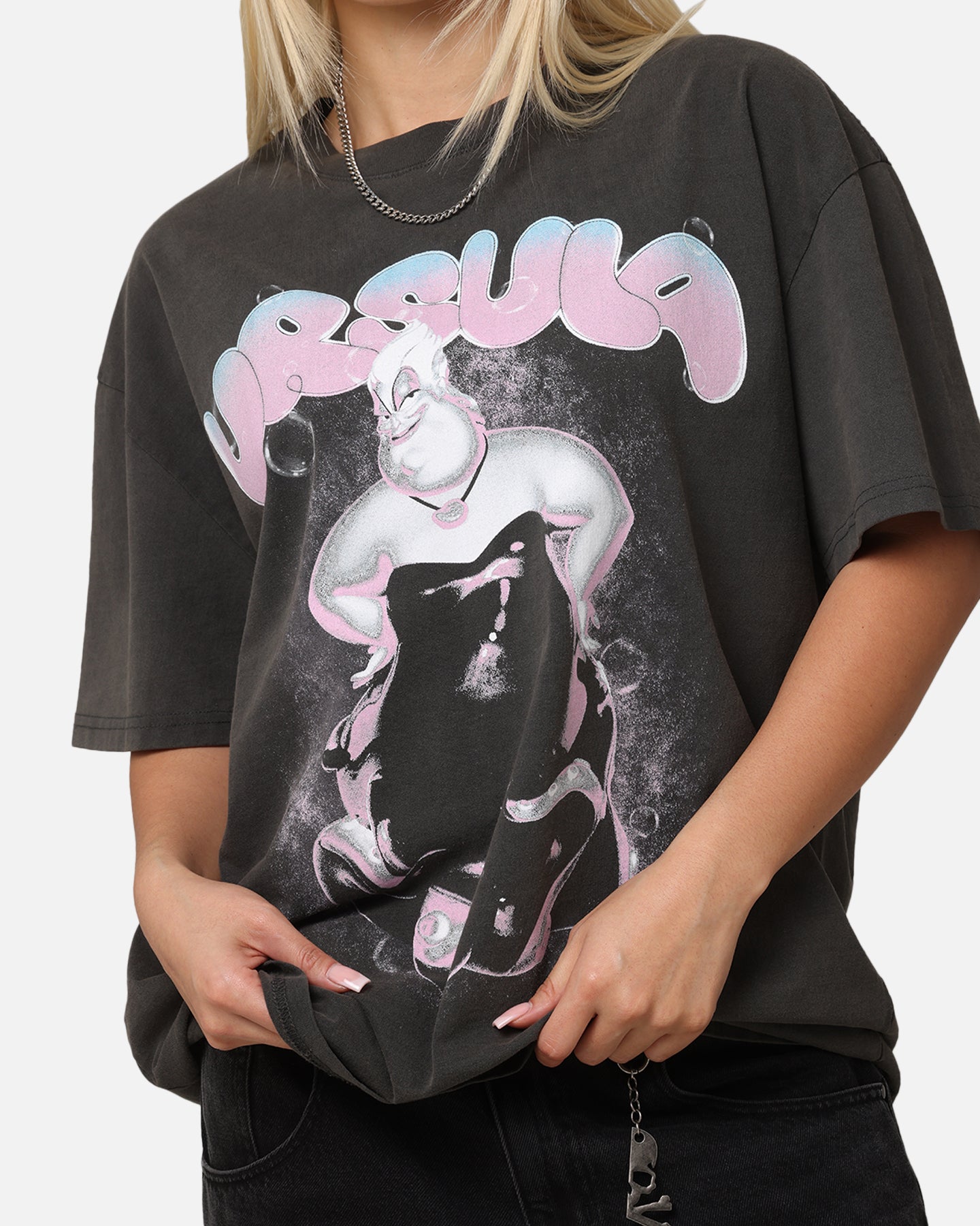 Disney The Little Mermaid Ursula Vintage Heavyweight T-Shirt - Black Wash - Casual Wear & Cosplay for Disney Fans