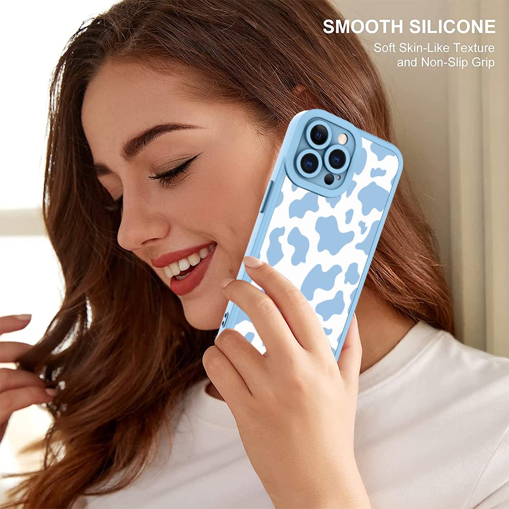 Premium Cow Pattern Silicone TPU Case for iPhone 13 Pro Max (6.7