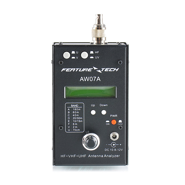 AW07A SWR HF/VHF/UHF Antenna Analyzer - Portable RF Signal Meter for Ham Radio, CB & Marine Communication - Perfect for Field Testing & Antenna Tuning