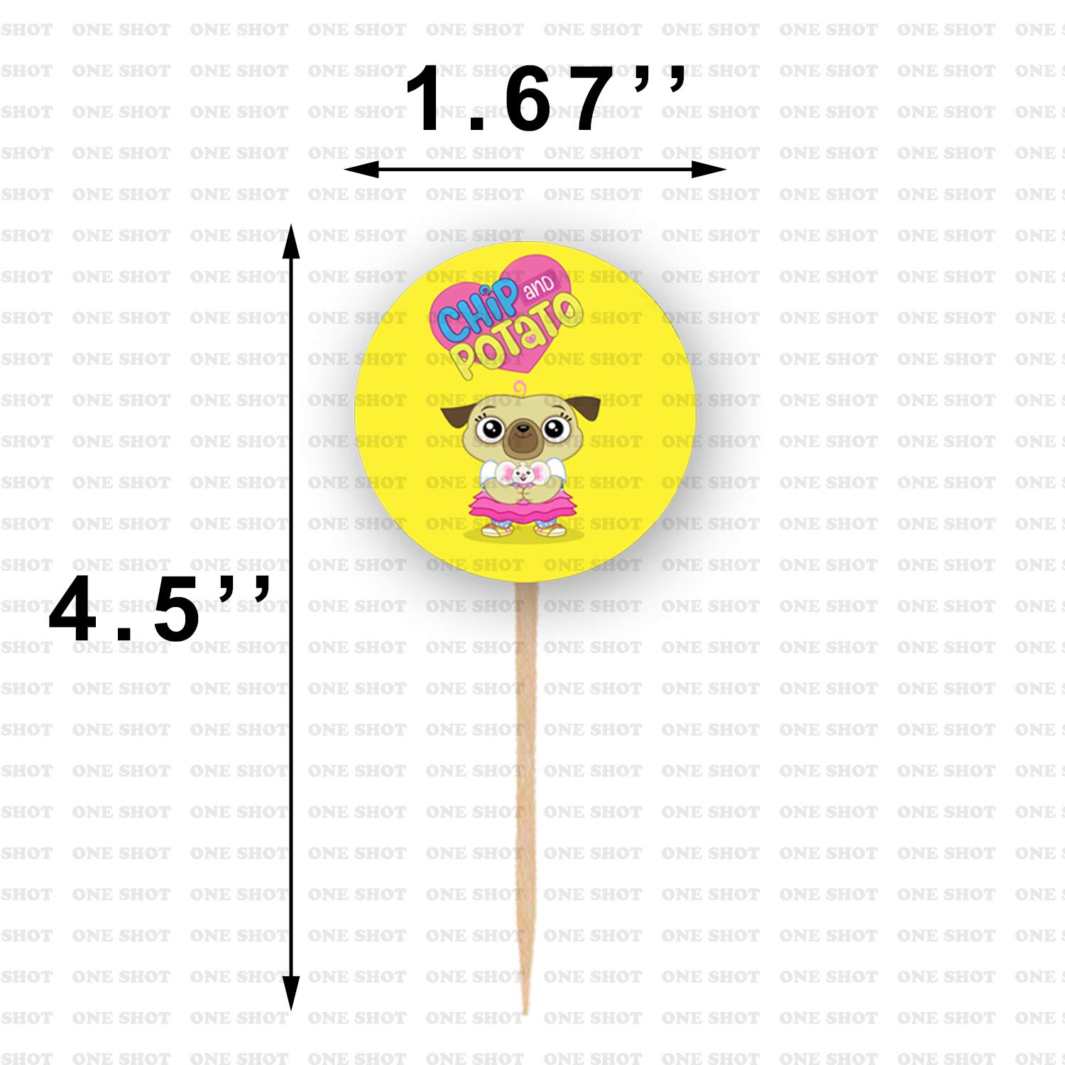 Adorable Chip and Potato Cupcake Toppers - Fun Party Supplies & Decorations for Birthday, Baby Shower & Celebration
