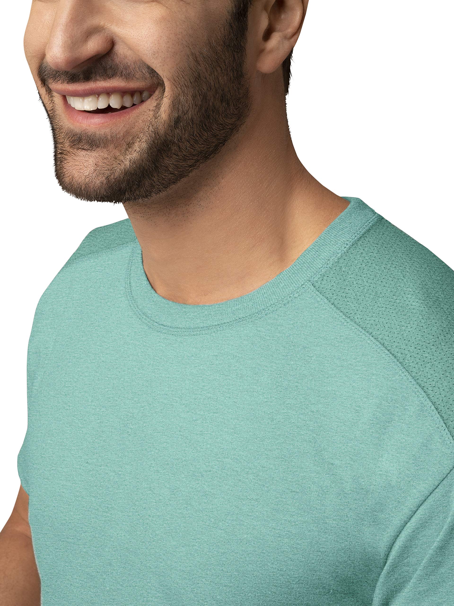 Fruit of the Loom Men's Coolzone Moisture Wicking Crew Neck T-Shirts 2 Pack - Breathable Comfort Fit Casual Workout Tees for Gym, Running & Everyday Wear