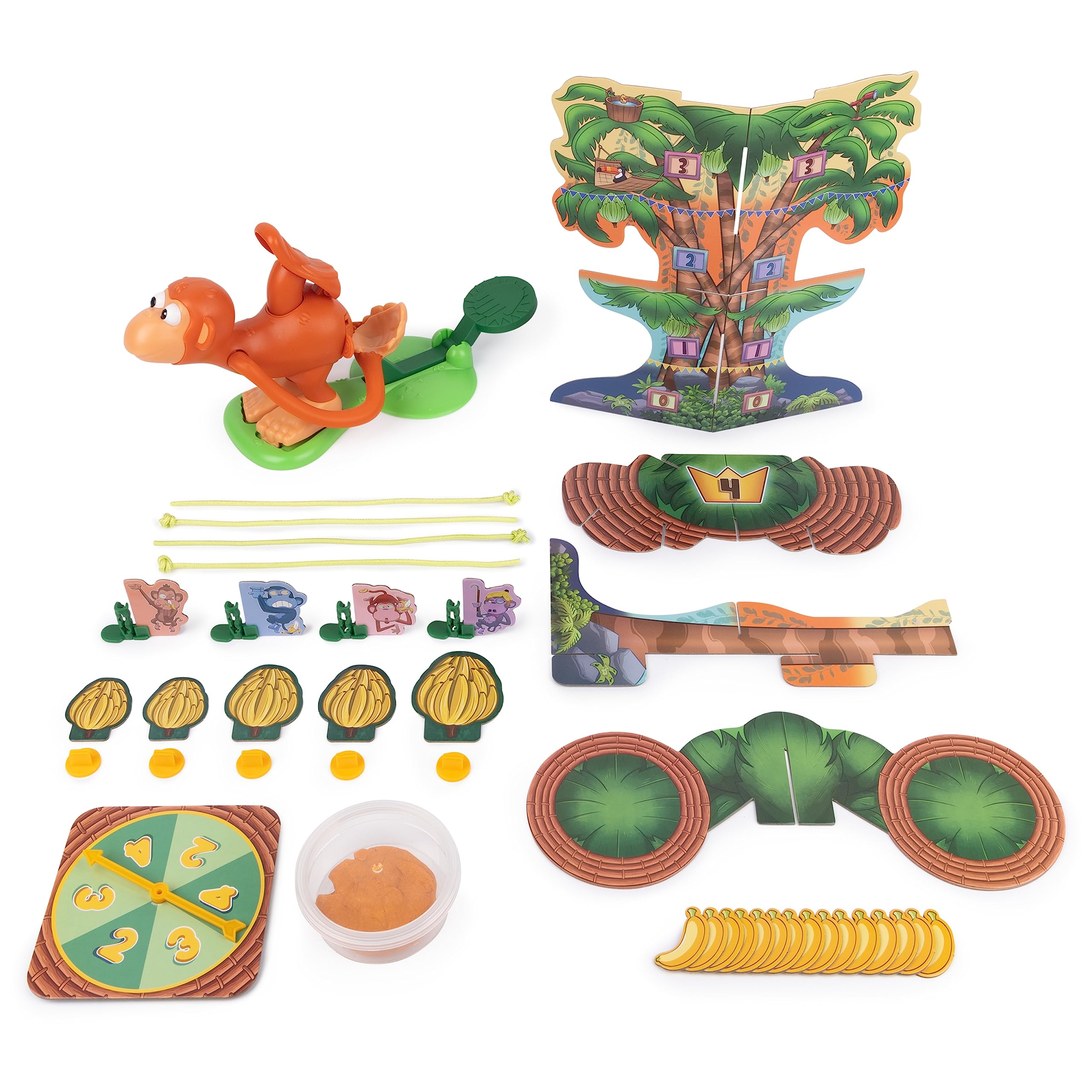 Spin Master Monkey See Monkey Poo Kids Board Game - Interactive Family Game with Banana-Scented Squishy Dough, Fun Sensory Toy for 2-4 Players Ages 4+ - Perfect for Birthday Parties & Family Game Nights