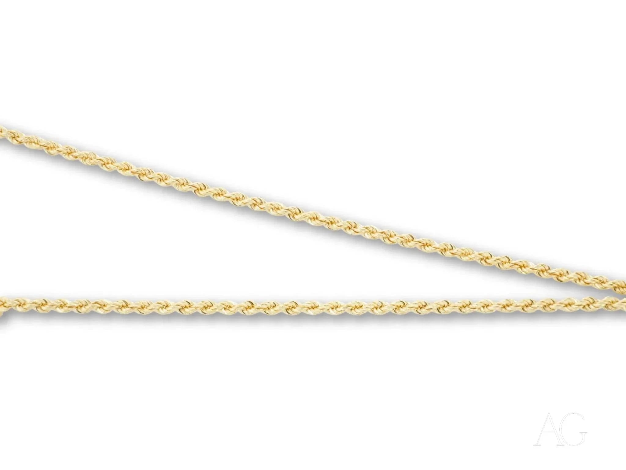 14K Gold Rope Chain Necklace for Women - Secure Barrel Lock Clasp - Elegant Layering Piece for Everyday Wear & Special Occasions
