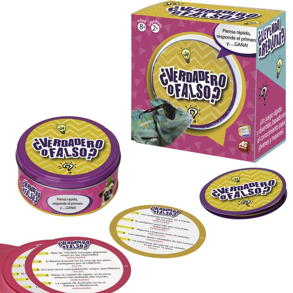 Cefa Toys True or False Game (21861) - Fun Family Trivia Game for Kids & Adults, Perfect for Parties & Game Nights