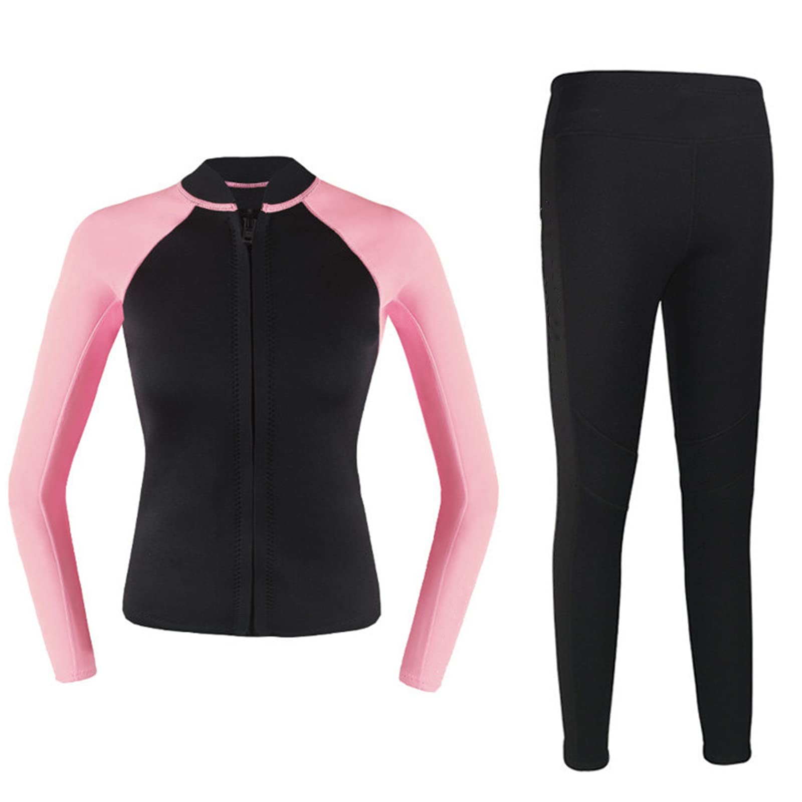 **YAMIA1115 Women's 2mm Wetsuit Set - Split Surfing Jacket & Trousers, Warm Swimsuit for Scuba Diving, Snorkeling, Swimming & Water Sports | Quick Dry & Summer-Ready**    *(Perfect for beach vacations, surfing lessons, scuba adventures, and summer water activities!)*