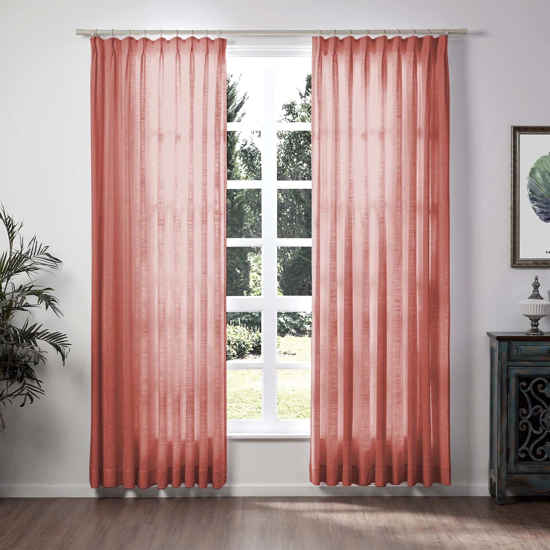 Liz Loft Extra Long Pleated Curtains - 84 Inch Length Blackout Drapes for Living Room & Bedroom | Thermal Insulated Window Treatments for Home Decor