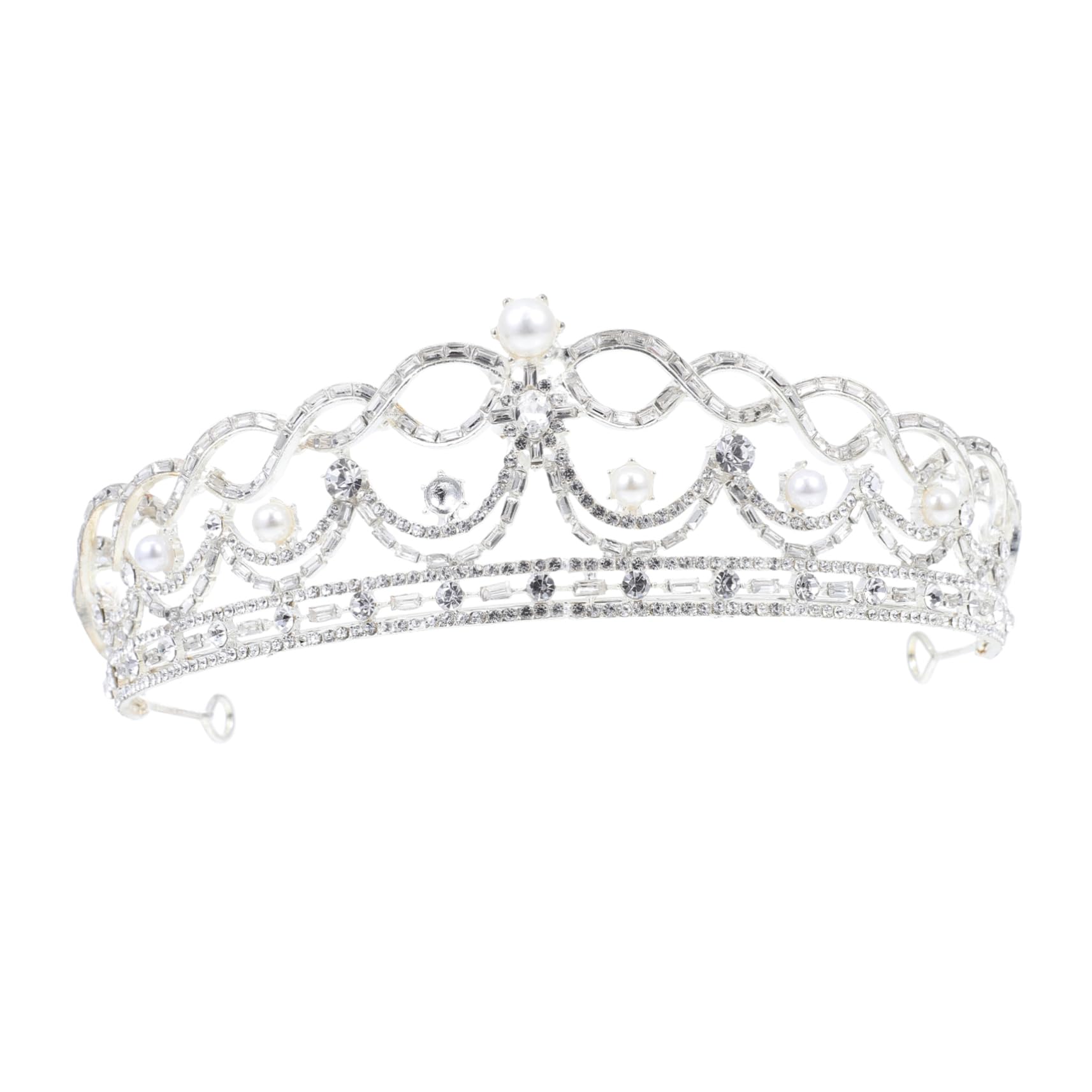Beavorty 2-Piece Rhinestone Princess Crown Headbands for Women - Sparkling Bridal Tiara & Wedding Headpiece - Perfect for Brides, Bridesmaids, and Special Occasions - Crystal Wedding Accessories for Banquets, Parties, and Formal Events