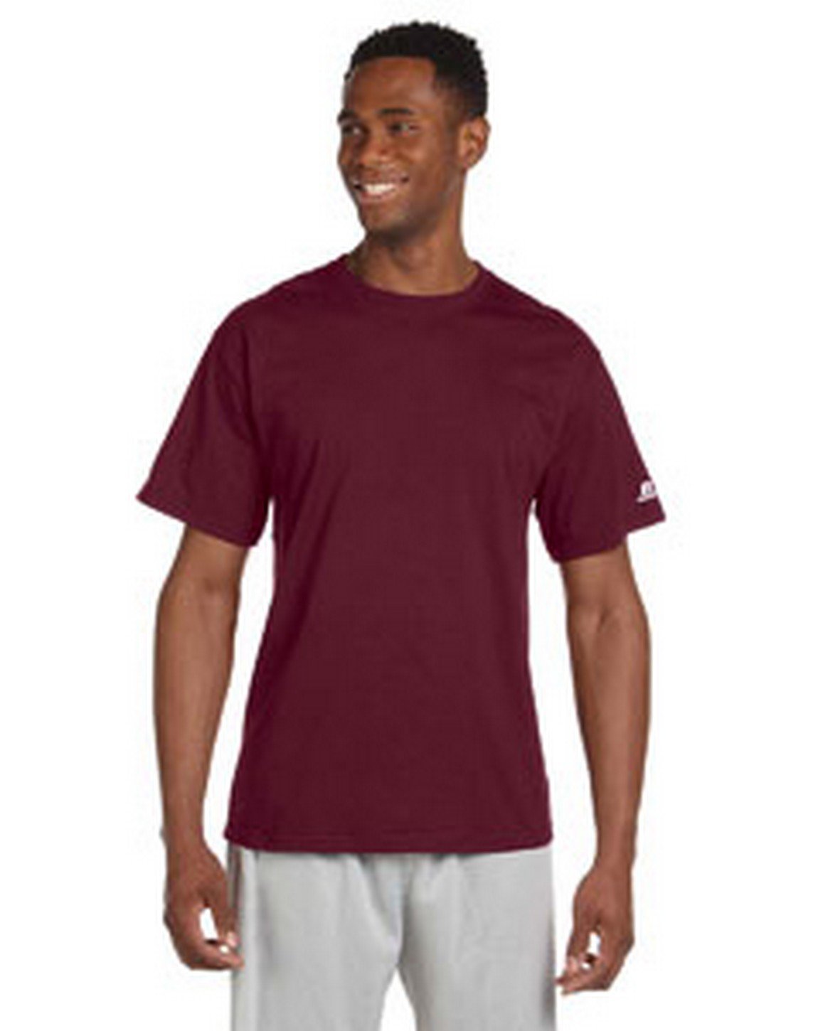 Russell Athletic Men's Basic Cotton T-Shirts - Soft Breathable Crew Neck Tees for Casual Wear, Gym & Everyday Comfort | Pack of 3