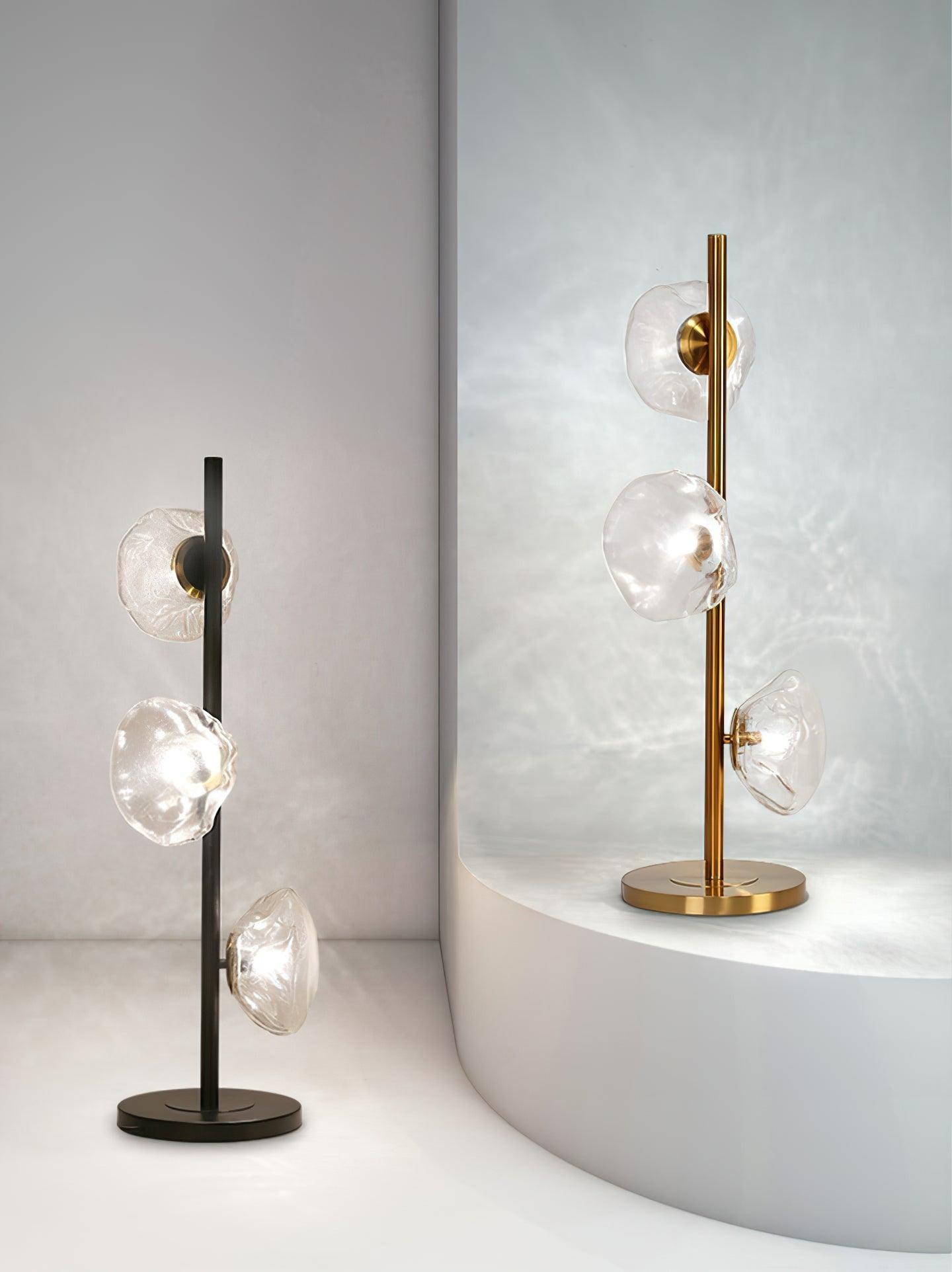 Elegant Glass Petals Table Lamp - Modern Home Decor for Bedroom, Living Room & Office - Soft Ambient Lighting for Relaxation & Reading