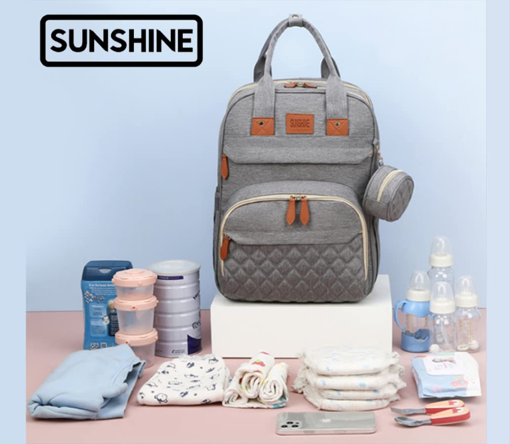 Premium All-In-One Backpack Diaper Bag with Changing Pad - USB Charging Port & 13 Pockets (3 Insulated) for Parents - Perfect for Travel, Daycare & On-The-Go Baby Essentials