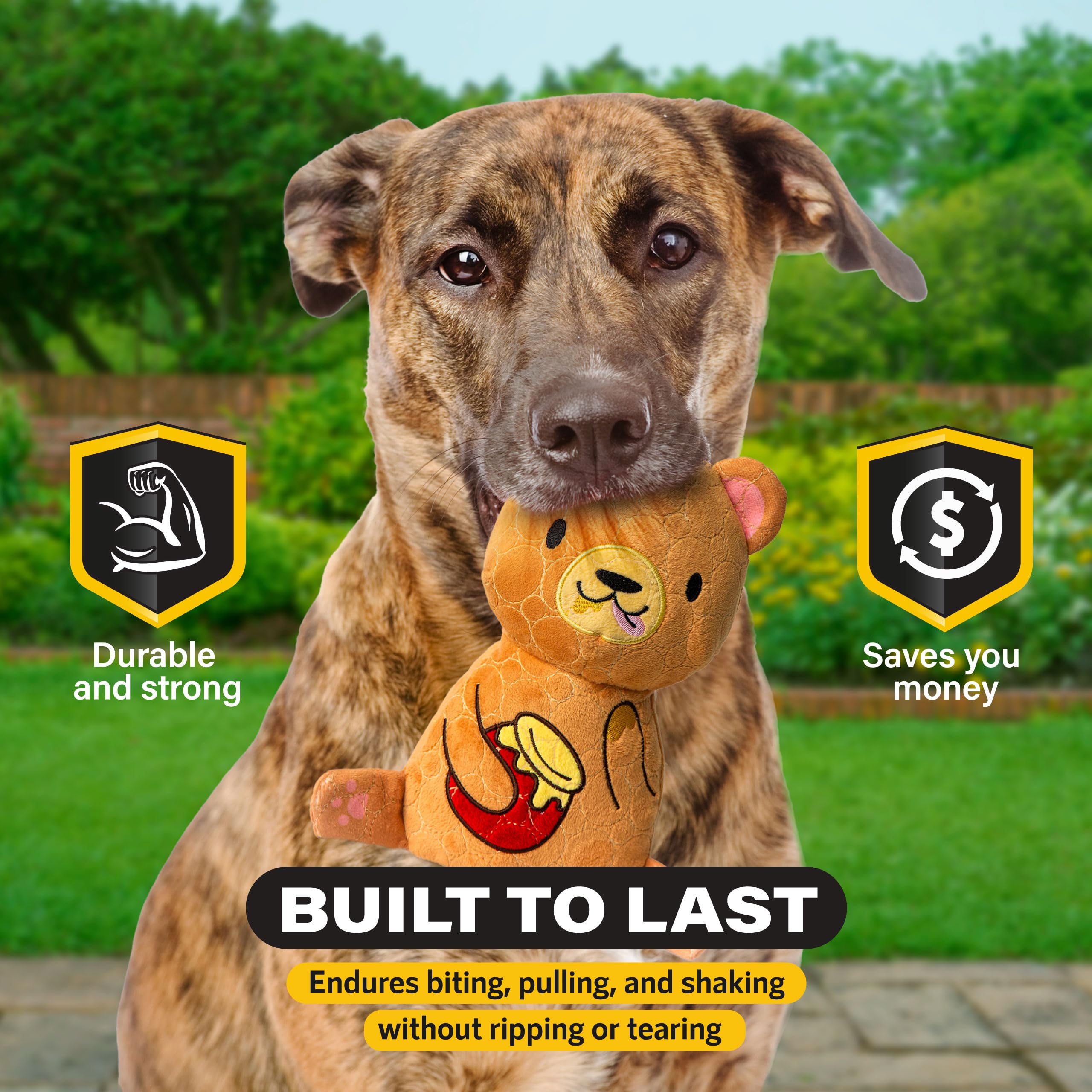 Durable Dog Chew Toys for Aggressive Chewers - Natural Rubber Puppy Teething Toys for Small & Large Dogs - Best for Indoor & Outdoor Playtime