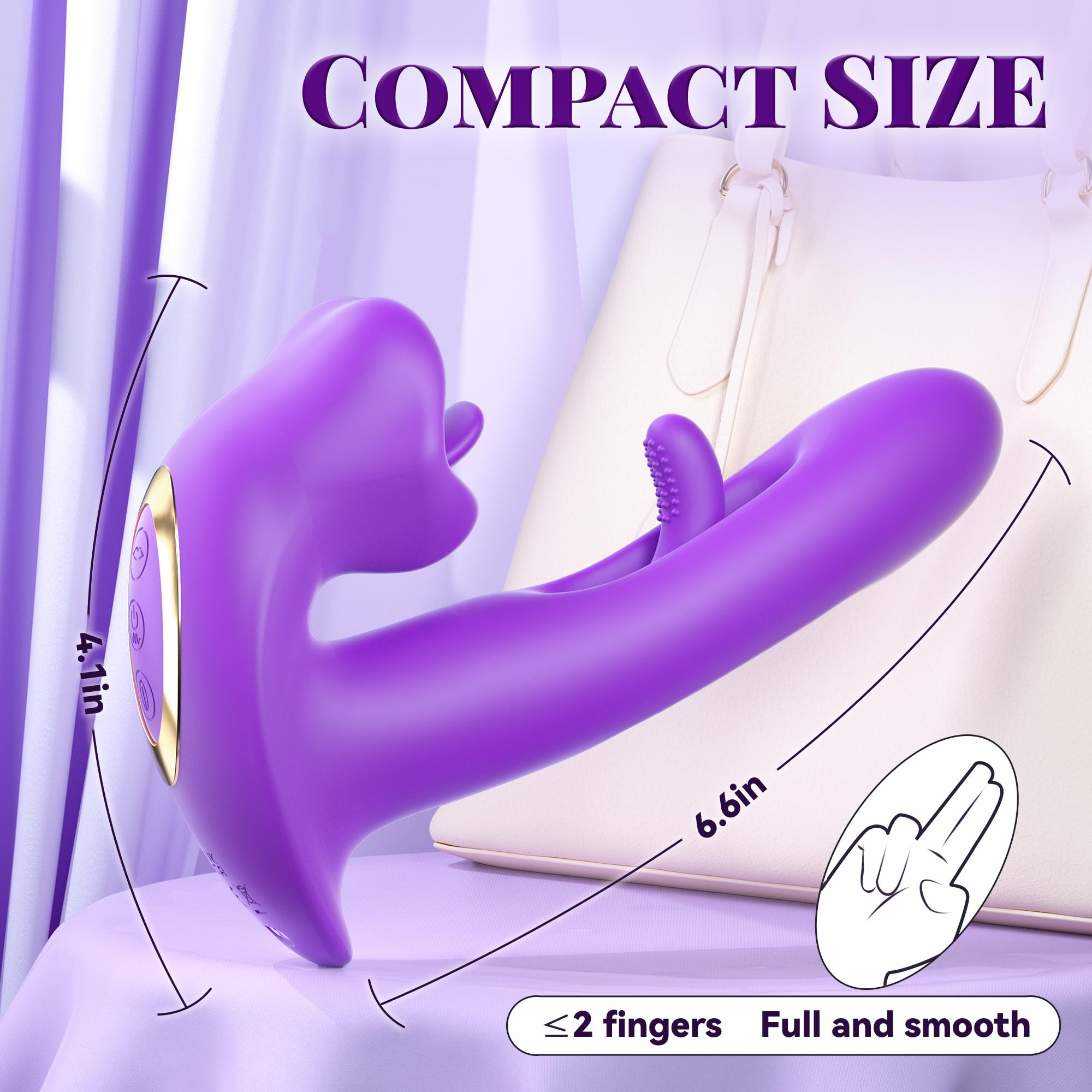 FOBONO G Spot Vibrator for Women - Rose Sex Toy with 7 Kissing Modes, 7 Vibration Speeds & 10 Thrusting Patterns - Wearable Clitoral Stimulator for Couples Play & Solo Pleasure - Perfect for Romantic Nights & Self-Care Moments