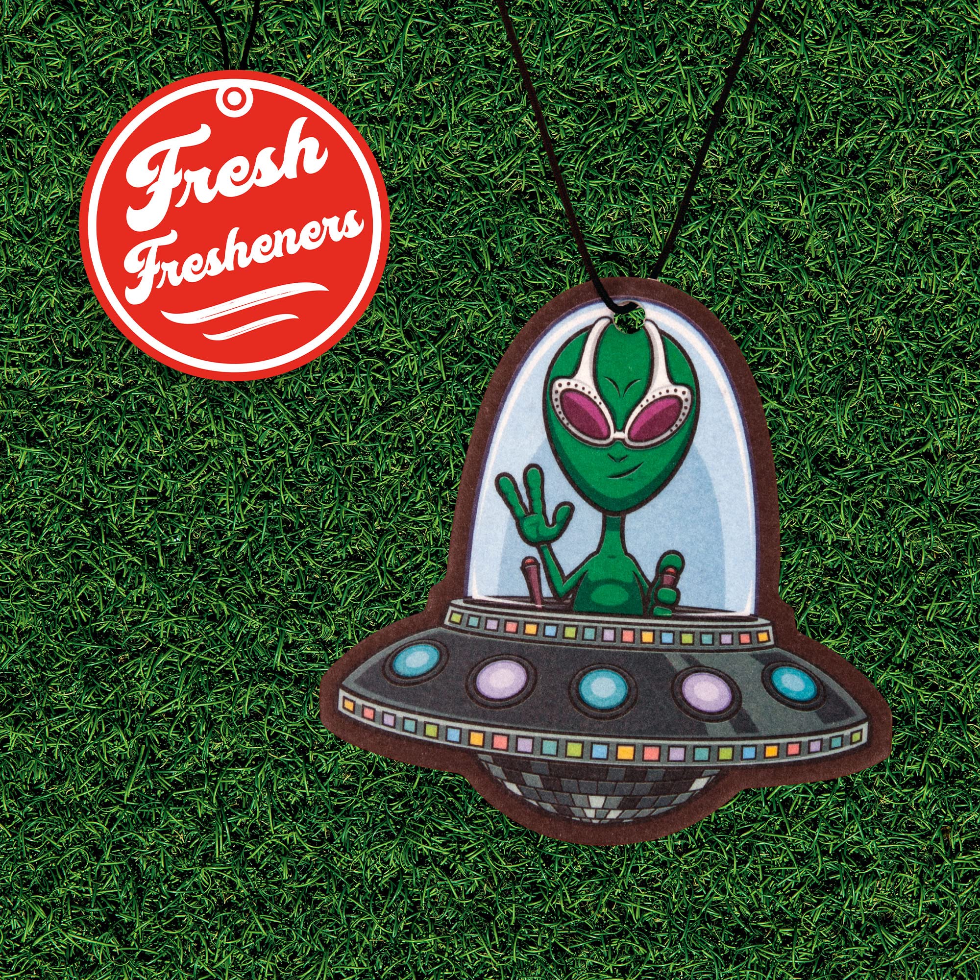 Alien in UFO Car Air Freshener - 6 Pack Essential Oil Scented Car Fresheners for Vehicles | Long-Lasting Aroma for Cars, Trucks & SUVs