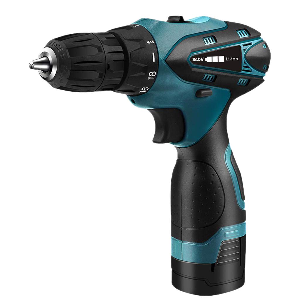 Hilda 20V Cordless Drill and Screwdriver Set - Mini Electric Power Tool with 2 Batteries - Perfect for DIY Projects, Home Repairs, and Woodworking