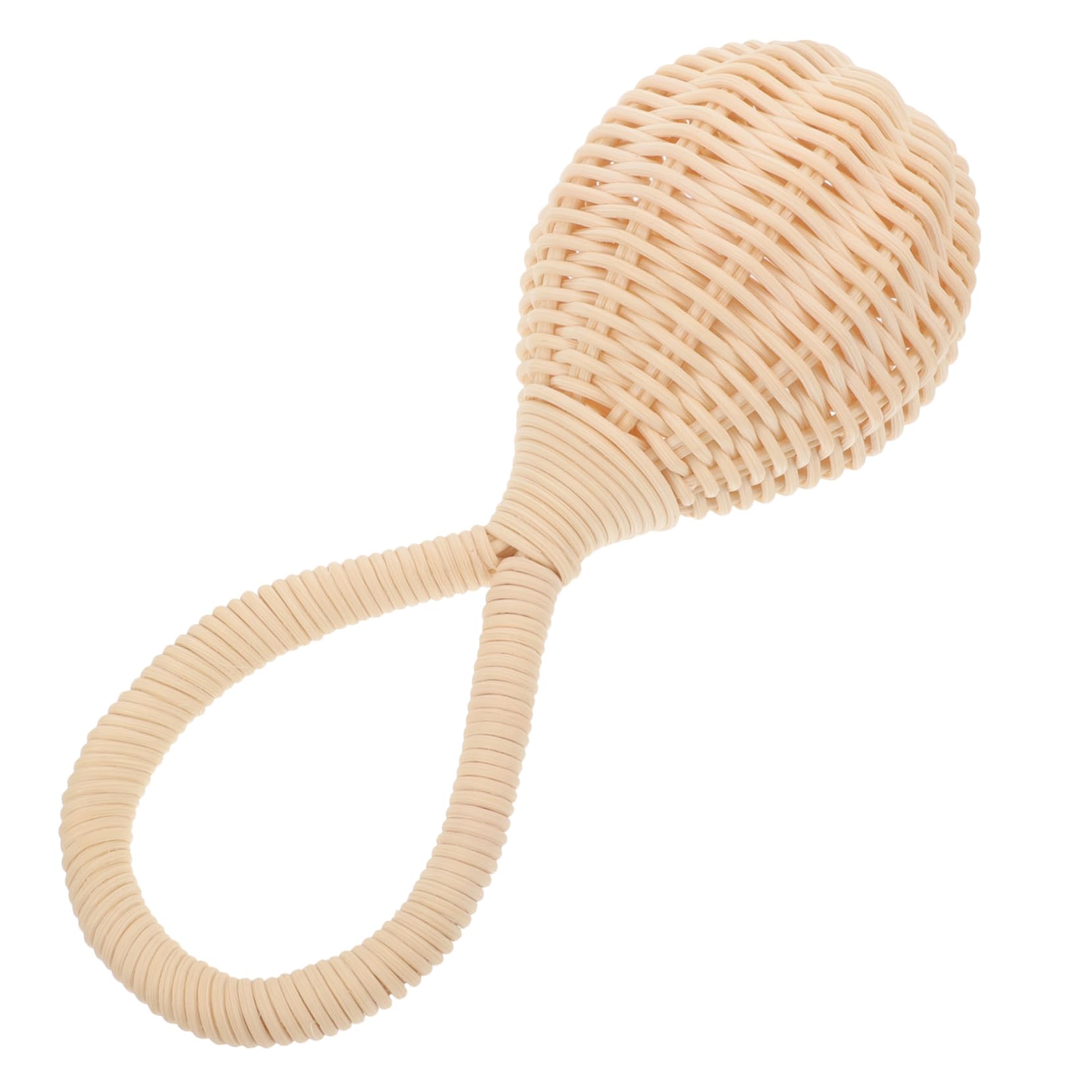 Natural Rattan Baby Rattle Toy - Cute Hand Grasping Shaker with Bell for Newborns & Infants - Perfect for Sensory Play, Early Development & Nursery Decor