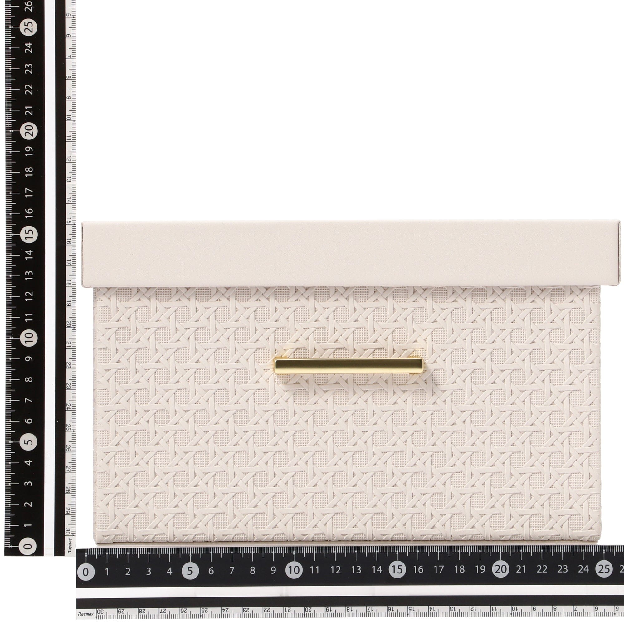 Elegant Embossed Large Ivory Storage Box - Perfect for Jewelry, Keepsakes & Home Decor Organization