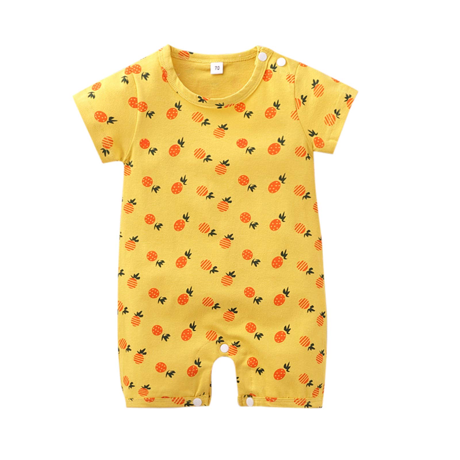 FORESTIME Baby Girls & Boys Short Sleeve Romper Jumpsuit - Cute Carrot Print Outfit for Newborn & Infant | Perfect for Playtime, Photo Shoots & Casual Wear