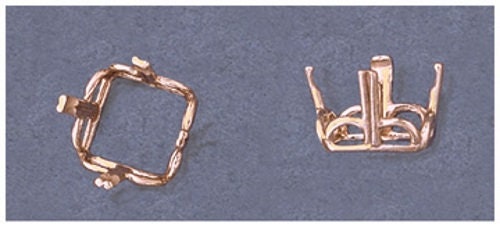 Solid Sterling Silver or 14kt Gold Regalle 10-14mm Square Princess Cut Jewelry Settings - DIY Ring, Earring & Pendant Making Supplies for Custom Jewelry Design | Perfect for Engagement Rings, Wedding Bands & Handmade Gifts
