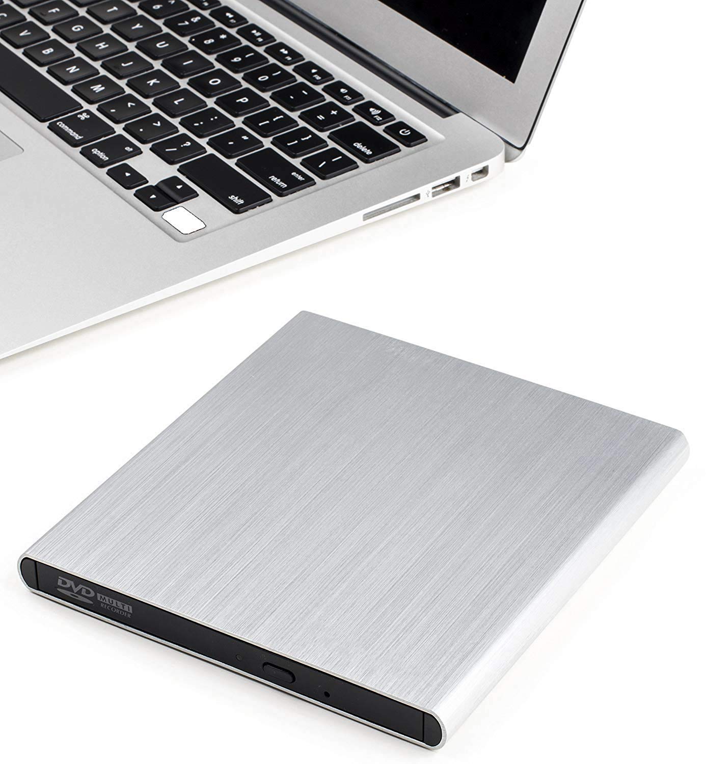 SEA TECH 1 Aluminum External USB DVD+RW Drive - Compatible with Apple MacBook Air, Pro, iMac, Mini - Portable Super Drive for Watching Movies, Burning CDs, Installing Software & Backing Up Data